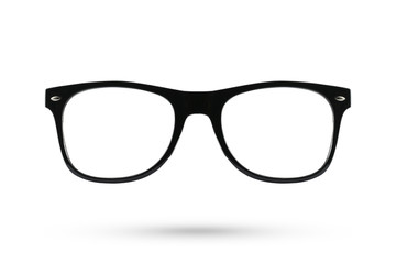 fashion glasses style plastic-framed isolated on white backgroun