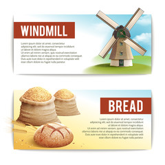 Canvas Print - Bread Banner Set