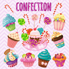 Sweet Blast Set, Candy, Cakes, Lollipops