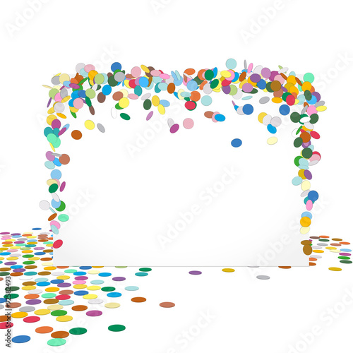 Abstract Colourful Horizontal Vector Confetti Panel with Free Text ...