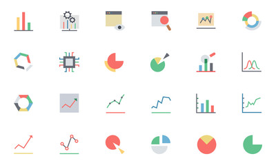 Poster - Data Analytics Colored Vector Icons 1