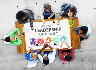 Sticker - Adviser Leadership Management Director Responsibility Concept