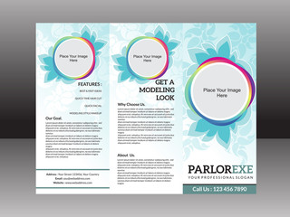 abstract artistic detailed parlor flyer