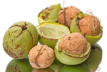 Walnuts In The Green Shell