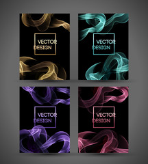 Wall Mural - wave smoke background. vector illustration