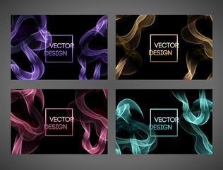 Wall Mural - wave smoke background. vector illustration