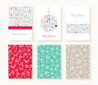 © Cienpies Design - Merry Christmas line icon patterns background card