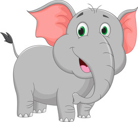 Wall Mural - cute elephant cartoon