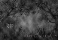Halloween Theme Of Dark Forest
