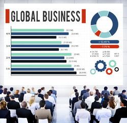 Wall Mural - Global Business Growth Corporate Development Concept
