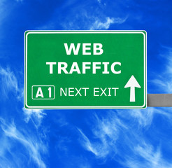 WEB TRAFFIC road sign against clear blue sky