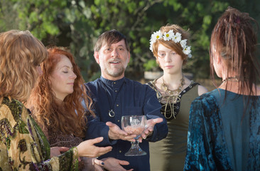 Man Offering Ritual Goblet