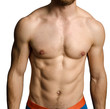 © mbruxelle - Male chest over white background