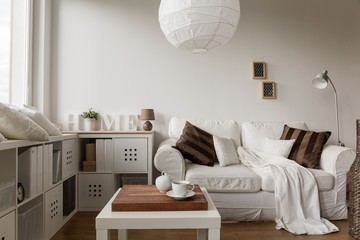 Wall Mural - Solid white furniture