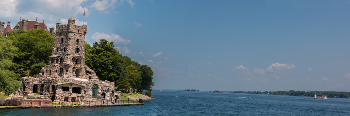 Sticker - Panoramic View Alster Tower Boldt Castle on Heart Island USA