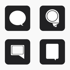 Wall Mural - vector modern bubble speech icons set