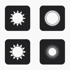 Wall Mural - vector modern sun icons set
