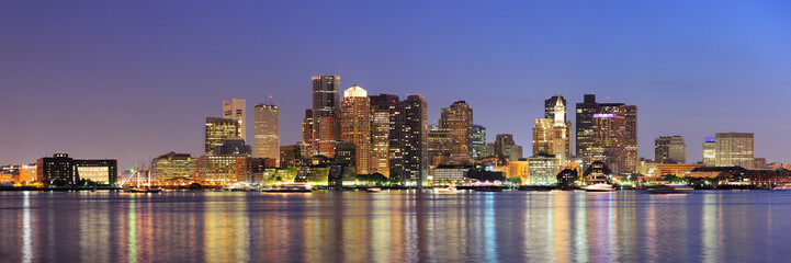 Fototapete - Boston downtown skyline panorama