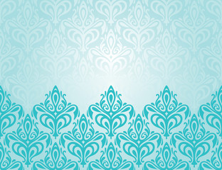 Wall Mural - Turquoise decorative retro decorative holiday background design