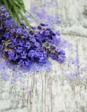 Fototapeta Lawenda - Lavender and salt