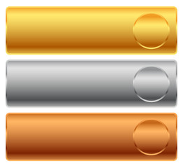 Aufkleber - Gold, silver, bronze bars, banners. Editable vector.
