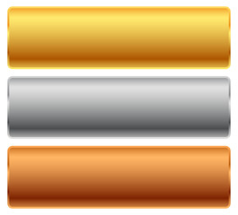 Aufkleber - Gold, silver, bronze bars, banners. Editable vector.