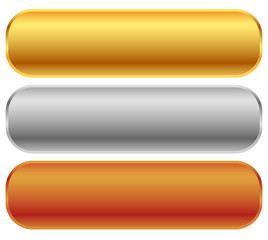 Aufkleber - Gold, silver, bronze bars, banners. Editable vector.