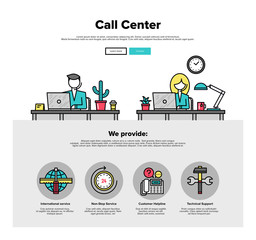 Aufkleber - Call center flat line web graphics