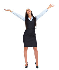 Canvas Print - Happy business woman.