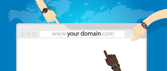 domain name web business internet concept url