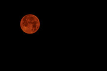 Red Full Moon In Red Color Also Called Bloodmoon