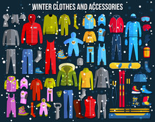 Big Collection Of Cozy Winter Clothes And Winter Sport Games