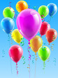 © wizdan - Colorful Balloons Flying away into the Sky