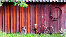 Antique House And Bicycle Stockholm