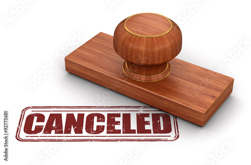 Fotografía Rubber Stamp Cancelled (clipping path included)