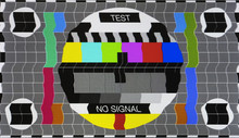 No signal test tv screen card, old tv