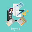 payroll salary accounting payment wages money calculator icon
