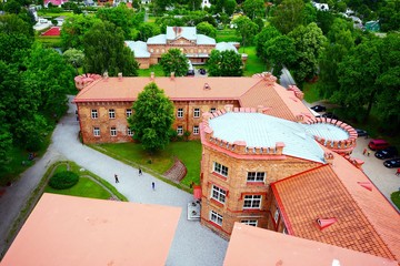 Wall Mural - Raudone old red bricks castle ensemble on June 27, 2015