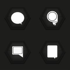 Wall Mural - vector modern bubble speech icons set