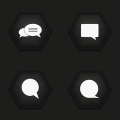 Wall Mural - vector modern bubble speech icons set