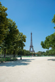 Fototapeta Boho - Eiffel tower on bright summer day
