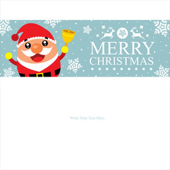 Wall Mural - Christmas Card template Santa Claus