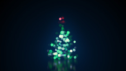 Wall Mural - blurred christmas tree lights