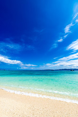 Wall Mural - Sea, beach, landscape. Okinawa, Japan, Asia.