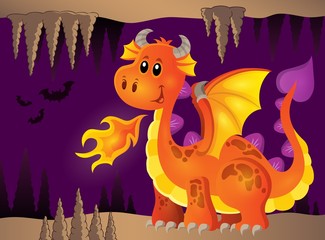 Wall Mural - Image with happy dragon theme 8