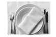 plates with knives and forks Isolation
