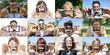 © Marino Bocelli - twelve pictures of guys taking a selfie with fake mustache