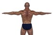 © WavebreakMediaMicro - Rear view of muscular man exercising with hands