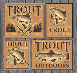 Wall Mural - Trout fishing 