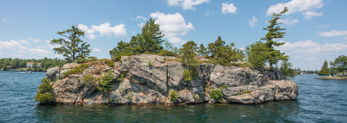 Wall Mural - Small lonely island Harbor Island USA New York 